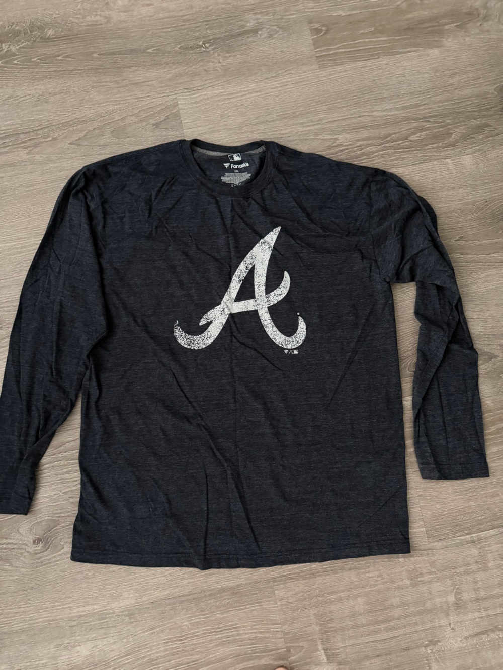 Atlanta Braves Fanatics Long Sleeve Shirt 2XL Gray MLB